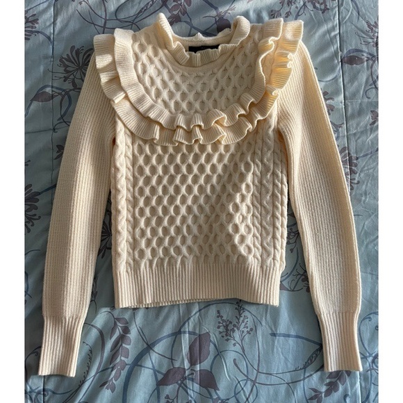 Forever 21 Sweaters - Forever 21 - Ruffle Bib Sweater- Size Small